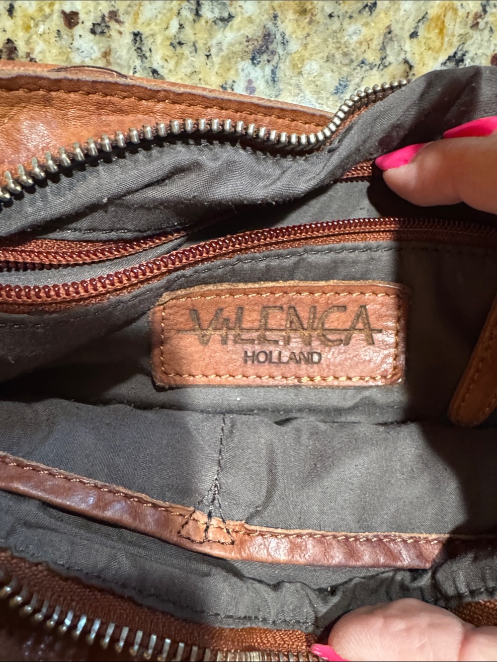 Valenca Holland Brown Leather Crossbody Bag